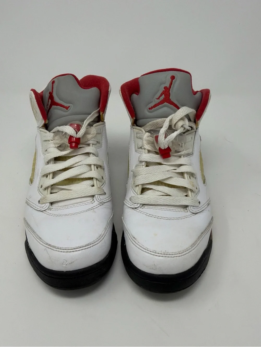 Jordan Air Jordan 5 Retro Fire Red White/Red/Black High Top Sneakers 440888-100